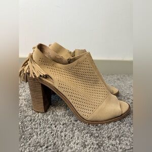 Gianni Bini Peep Toe Tassled Heels